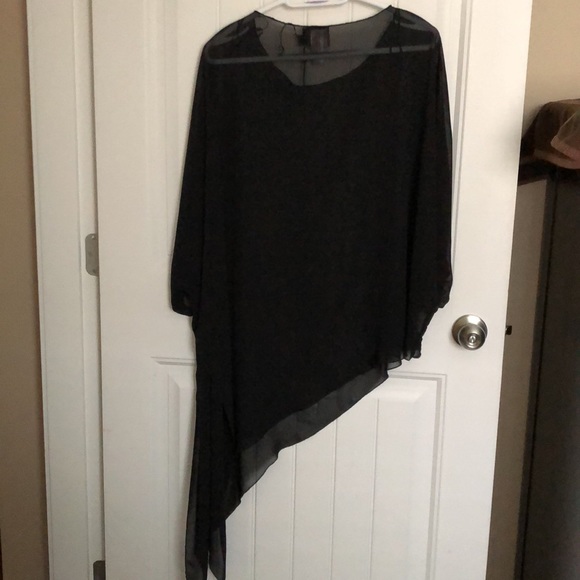 Sheer Black Top with sleeves - Picture 3 of 4